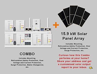 12.0 kW SUNSYNK 3-Phase Hybrid - SUNSYNK Combo, c/w 6 x 5.32 G kWh Lithium Batteries
