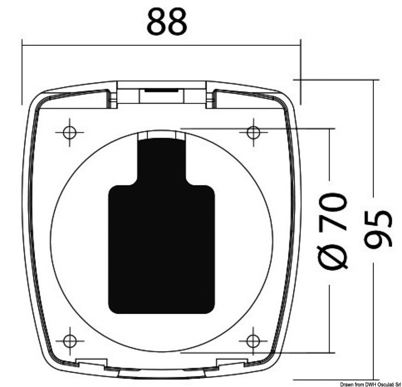 New Edge shower enclosure + door rear outlet 88x95
