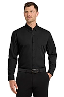 Port Authority® Long Sleeve Carefree Poplin Shirt - W100