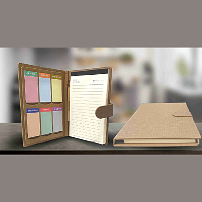 Hard Bound Note pad with sticky notes