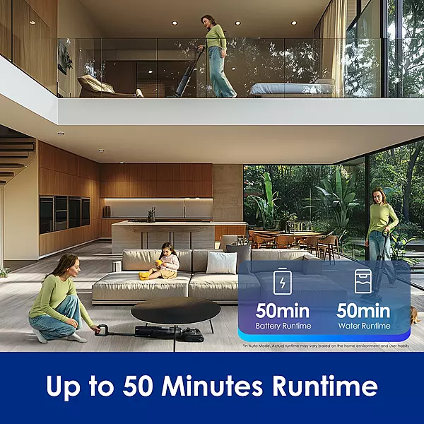 Tineco FLOOR One S7 Stretch - 50min, Smart 180° Lay Flat Wet Dry Cordless Vacuum Floor Washer & Mop Stick