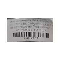 Motorcondensador Para Minisplit, 1.5Ton, 220V, 35W, 0.40A,4 Polos, Cap 3.5Mf 450V,Ydk25-4Cn YY040-954PH01-001(Pn25-C ) - 15012107