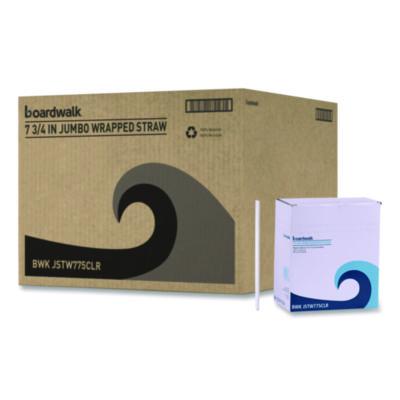 Empress Jumbo Straw Paper Wrapped 7.75" Clear Boxed 24 / 500 cs