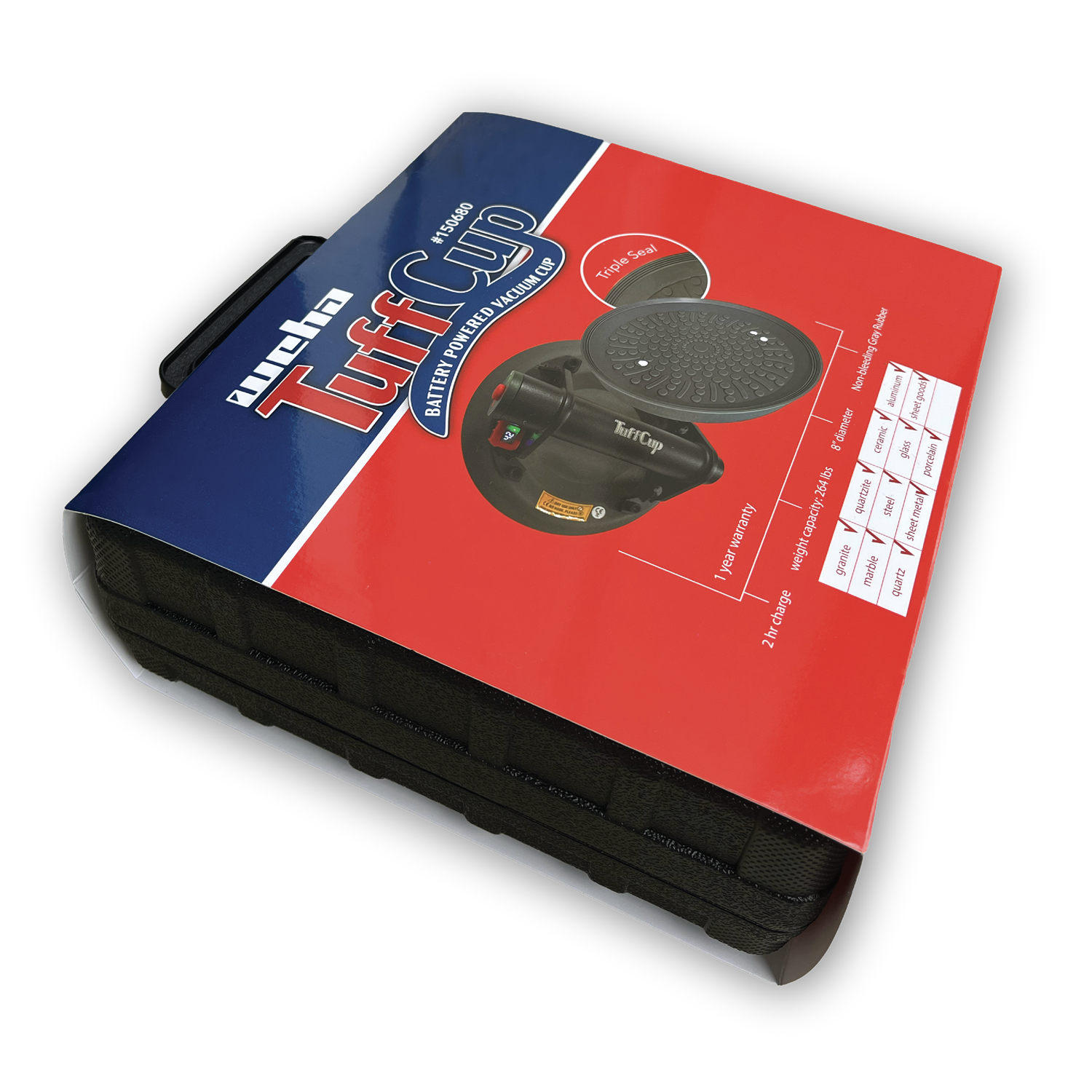 Weha TuffCup Battery Powered Vacuum Cup - 8"