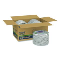 Pathways Soak Proof Shield Heavyweight Paper Plates, 10.13" dia, Green/Burgundy, 125/Pack