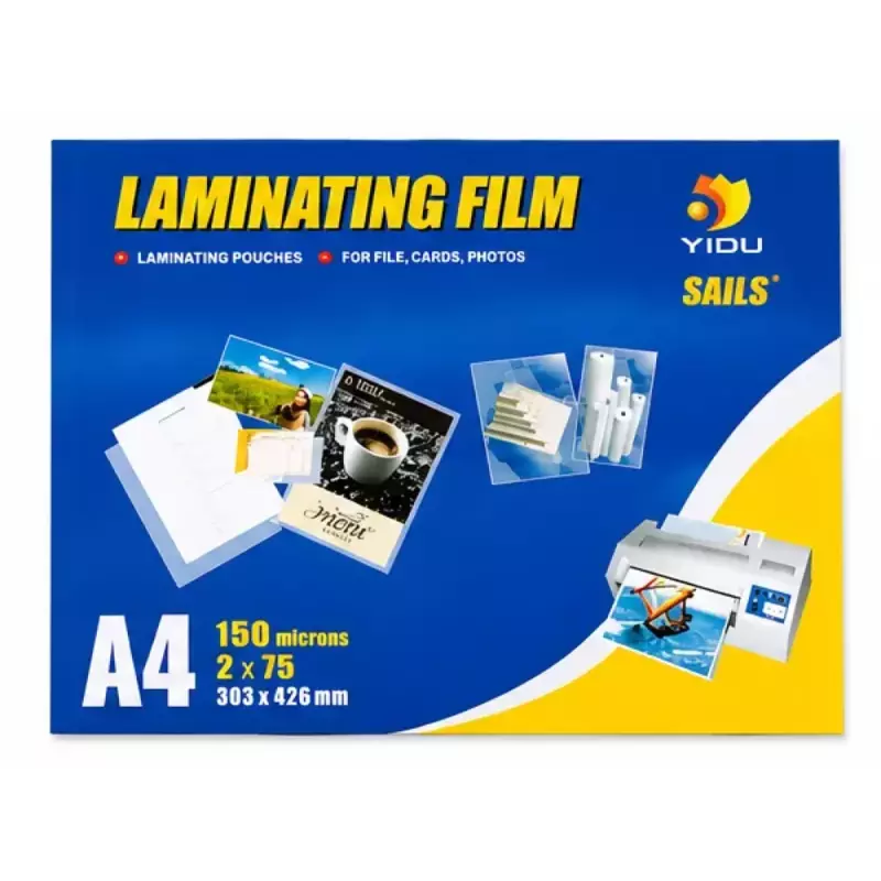 A4 LAMINATING POUCH GLOSS 150MIC 100'S YIDU