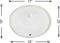 Oval Vanity 1512 - Biscuit