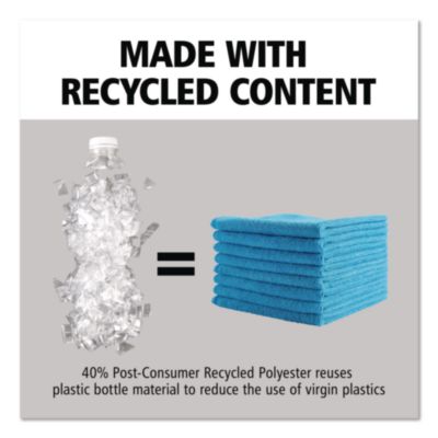 Rubbermaid® Commercial Microfiber Cleaning Cloths, 12 x 12, Blue, 24/Pack