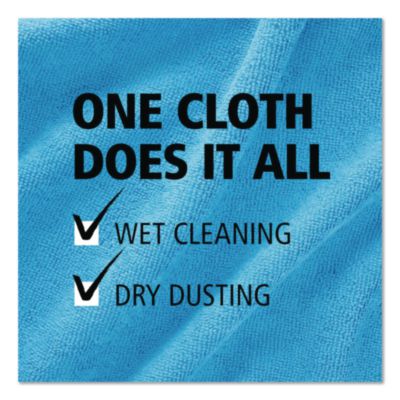 Rubbermaid® Commercial Microfiber Cleaning Cloths, 12 x 12, Blue, 24/Pack