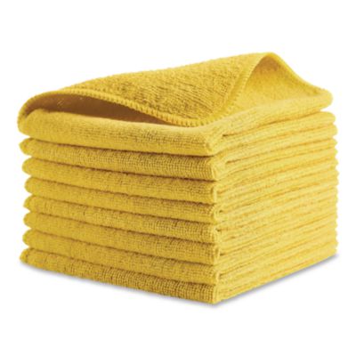 Rubbermaid® Commercial Light Commercial Microfiber Cleaning Cloths, 12 x 12, Yellow, 24/Pack