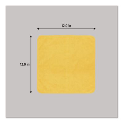Rubbermaid® Commercial Light Commercial Microfiber Cleaning Cloths, 12 x 12, Yellow, 24/Pack