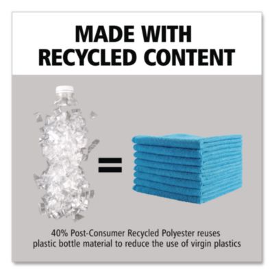 Rubbermaid® Commercial Microfiber Cleaning Cloths, 16 x 16, Red, 24/Pack