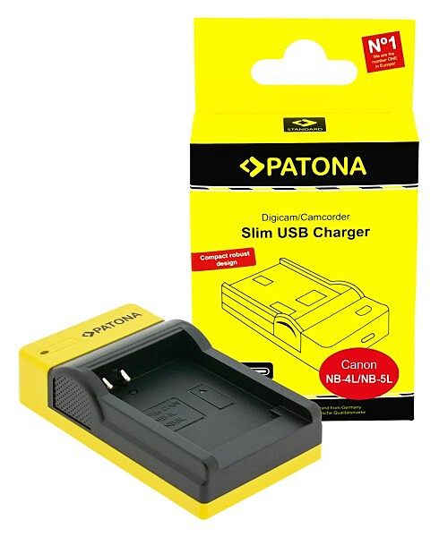 PATONA Slim USB charger with USB-C input for Canon NB-4L Digital Ixus i zoom i zoom i7 i7 800 IS 850 IS PATONA Slim USB charger with USB-C input for Canon NB-4L Digital Ixus i zoom i zoom i7 i7 800 IS 850 IS