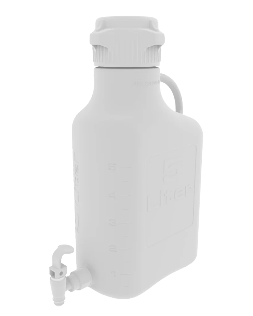 EZGrip® 5L HDPE Carboy with Spigot 83B VersaCap 1/EA