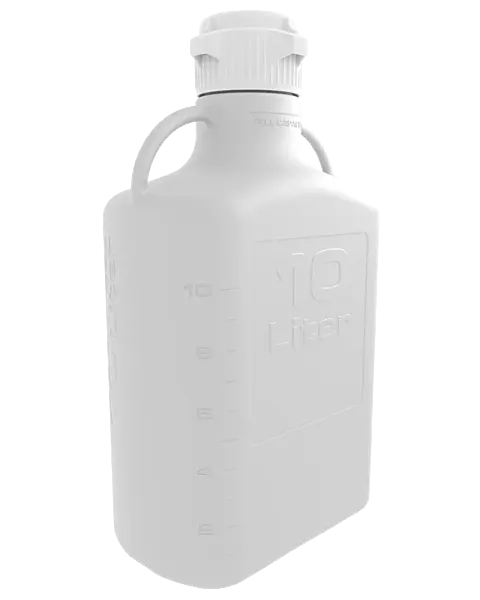 EZgrip® 10 L Autoclavable PP Space Saving Carboy 83 mm (83B) VersaCap 1/EA