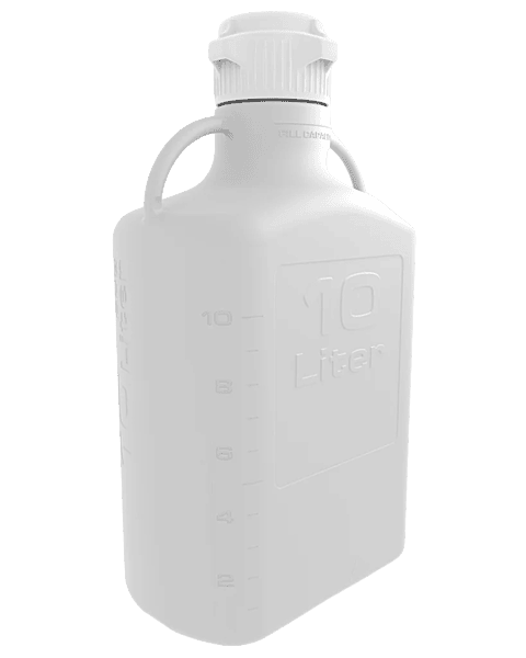 EZgrip® 10 L Autoclavable PP Space Saving Carboy 83 mm (83B) VersaCap 1/EA