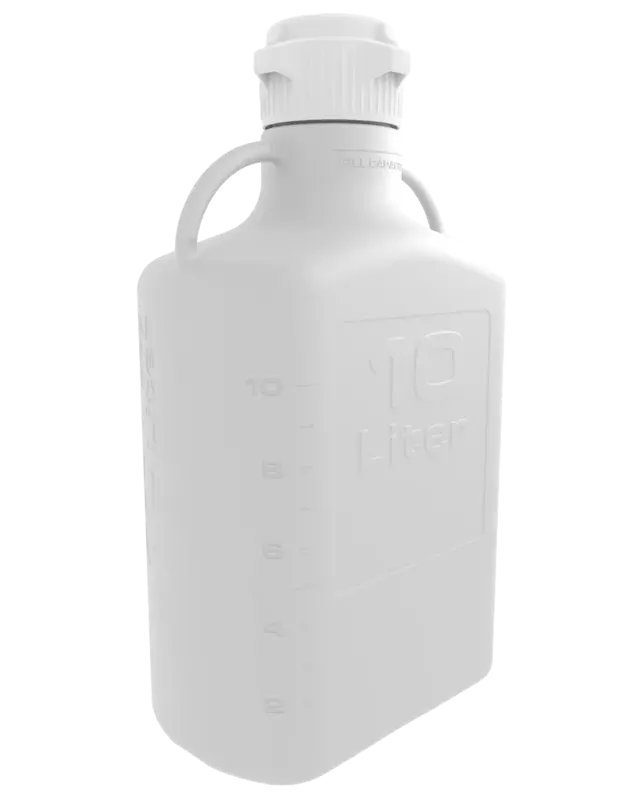 EZgrip® 10 L Autoclavable PP Space Saving Carboy 83 mm (83B) VersaCap 1/EA