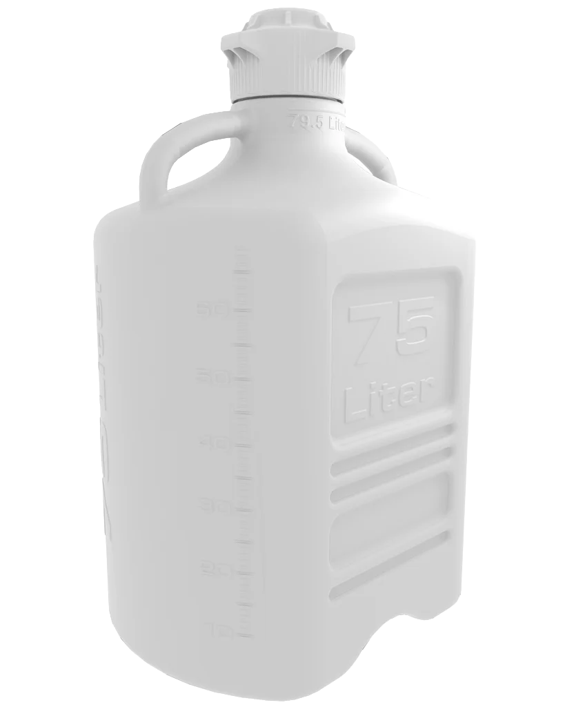 EZgrip® 75 L Autoclavable PP Space Saving Carboy 120 mm VersaCap 1/EA