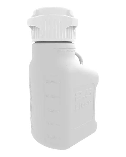 EZgrip® 2.5 L HDPE Space Saving Carboy 83 mm (83B) VersaCap 1/EA