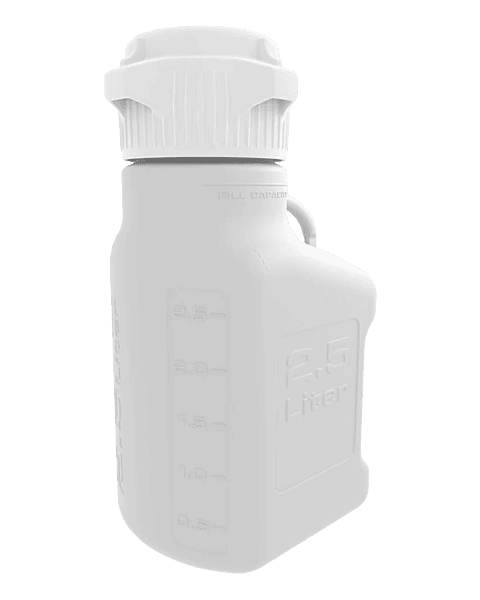 EZgrip® 2.5 L HDPE Space Saving Carboy 83 mm (83B) VersaCap 1/EA
