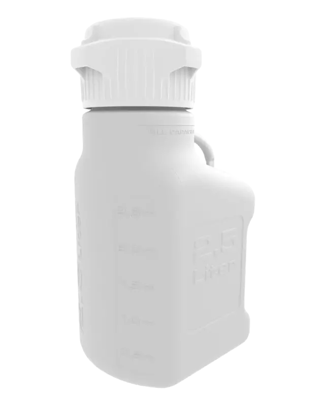 EZgrip® 2.5 L HDPE Space Saving Carboy 83 mm (83B) VersaCap 1/EA