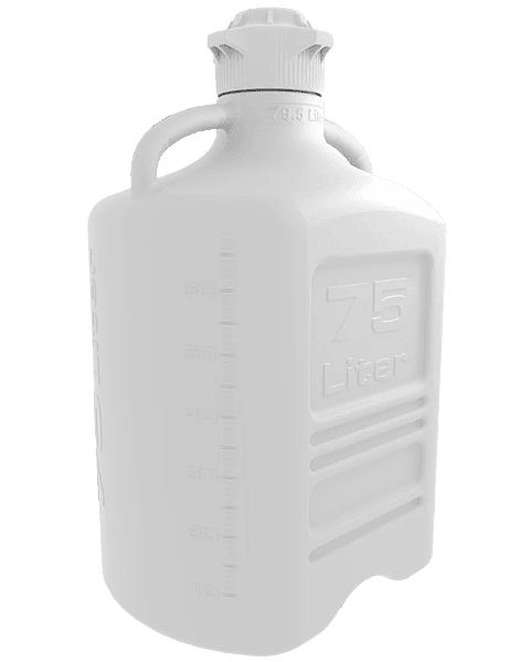 EZgrip® 75 L HDPE Space Saving Carboy 120 mm VersaCap 1/EA