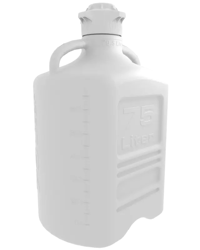 EZgrip® 75 L HDPE Space Saving Carboy 120 mm VersaCap 1/EA