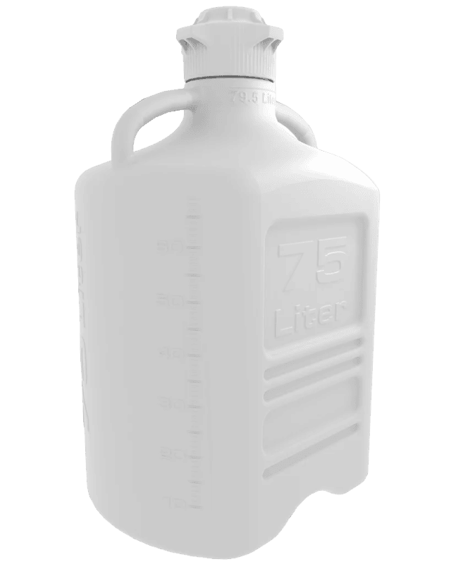 EZgrip® 75 L HDPE Space Saving Carboy 120 mm VersaCap 1/EA