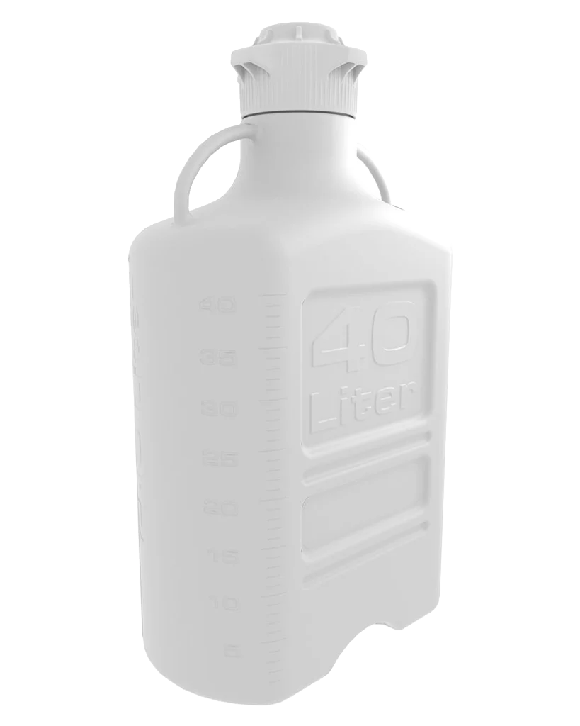EZgrip® 40 L HDPE Space Saving Carboy 120 mm VersaCap 1/EA