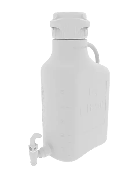 EZgrip® 5 L Autoclavable PP Space Saving Carboy Leakproof Spigot 83 mm (83B) VersaCap 1/EA