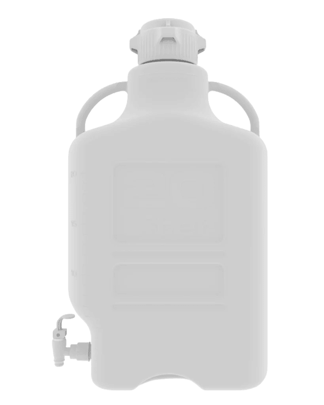 EZgrip® 20 L HDPE Space Saving Carboy Leakproof Spigot 83 mm (83B) VersaCap 1/EA