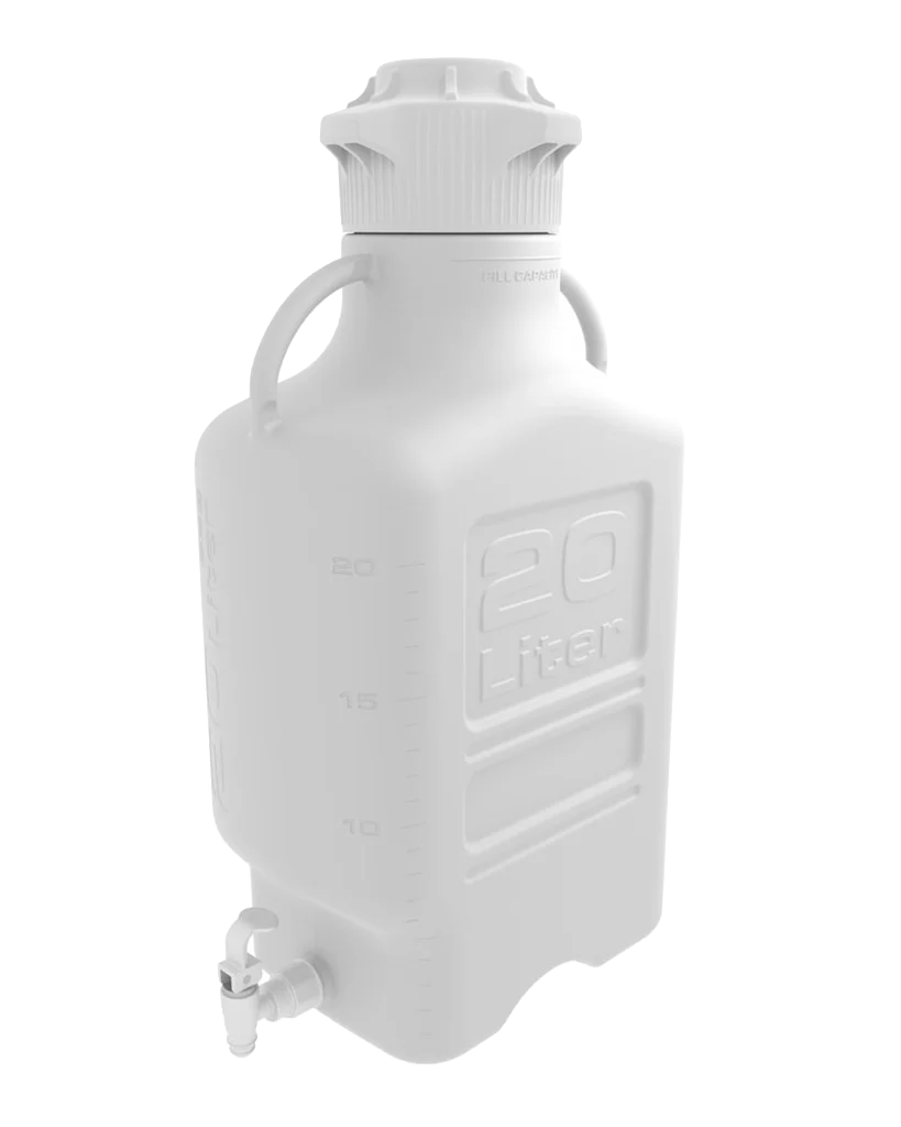 EZgrip® 20 L HDPE Space Saving Carboy Leakproof Spigot 120 mm VersaCap 1/EA