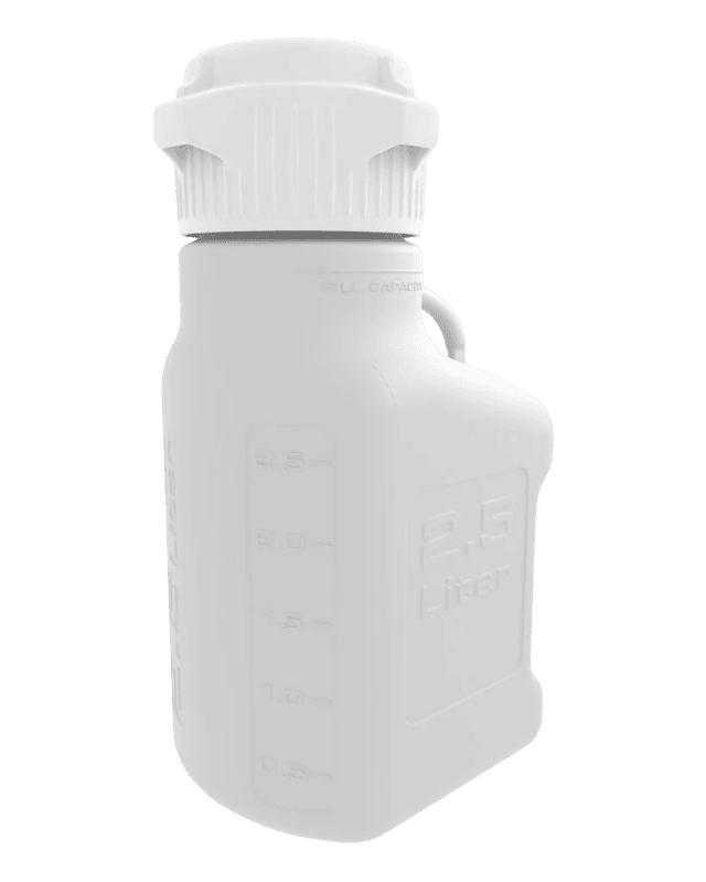 EZgrip® 2.5 L Autoclavable PP Space Saving Carboy 83 mm (83B) VersaCap 1/EA
