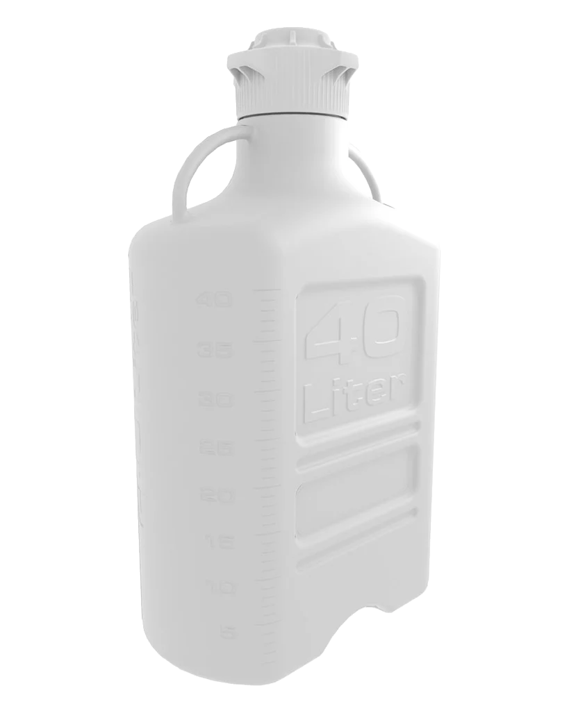 EZgrip® 40 L Autoclavable PP Space Saving Carboy 120 mm VersaCap 1/EA