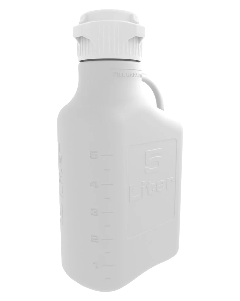 EZgrip® 5 L Autoclavable PP Space Saving Carboy 83 mm (83B) VersaCap 1/EA