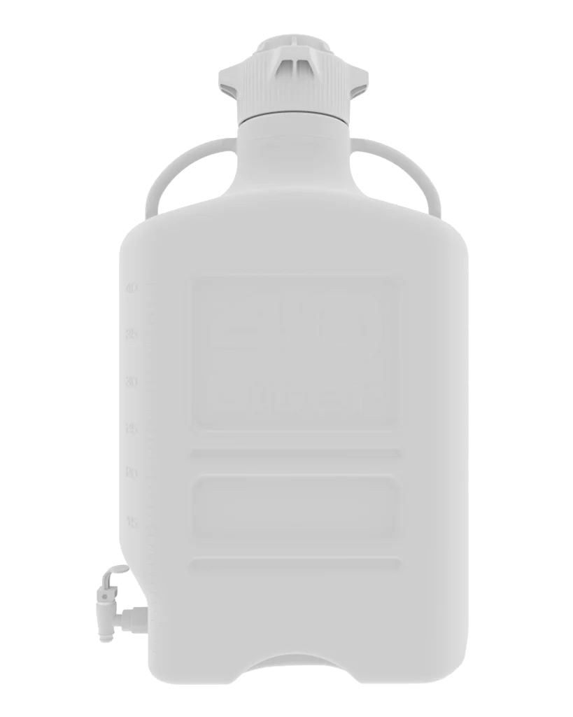 EZgrip® 40 L HDPE Space Saving Carboy Leakproof Spigot 120 mm VersaCap 1/EA