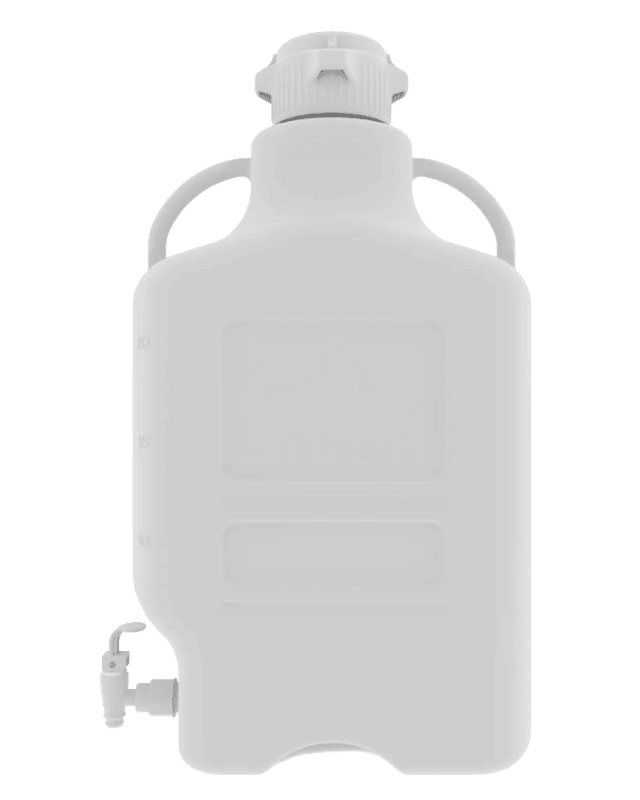 EZgrip® 20 L Autoclavable PP Space Saving Carboy Leakproof Spigot 83 mm (83B) VersaCap 1/EA