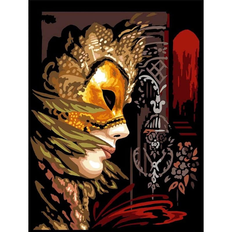 La Maschera d'Oro - Tela prestampata per mezzopunto La Maschera d'Oro - Tela prestampata per mezzopunto
