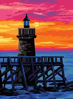 Il Nuovo Faro al Tramonto