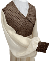 Creme and Brown Vintage Evening Gown