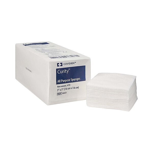 Curity Nonwoven Sponge 3" x 3" 4-Ply NonSterile (PK/200EA)
