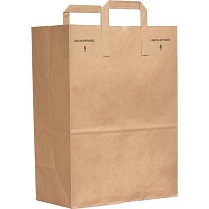 Novolex - Duro 1/6 EZ Karry Up 70# Basis Bag Kraft 12" X 7" X 17" 300 / cs
