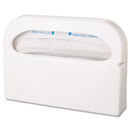 Hospeco Health Gards Toilet Seat Cover Dispenser, Half-Fold, 16 x 3.25 x 11.5, White - 2/Case