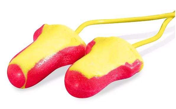 Laser Lite Disposable Earplug, Foam, Magenta/Yellow, Corded