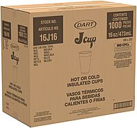 Dart Foam Cup 16 oz , White 40 / 25 cs