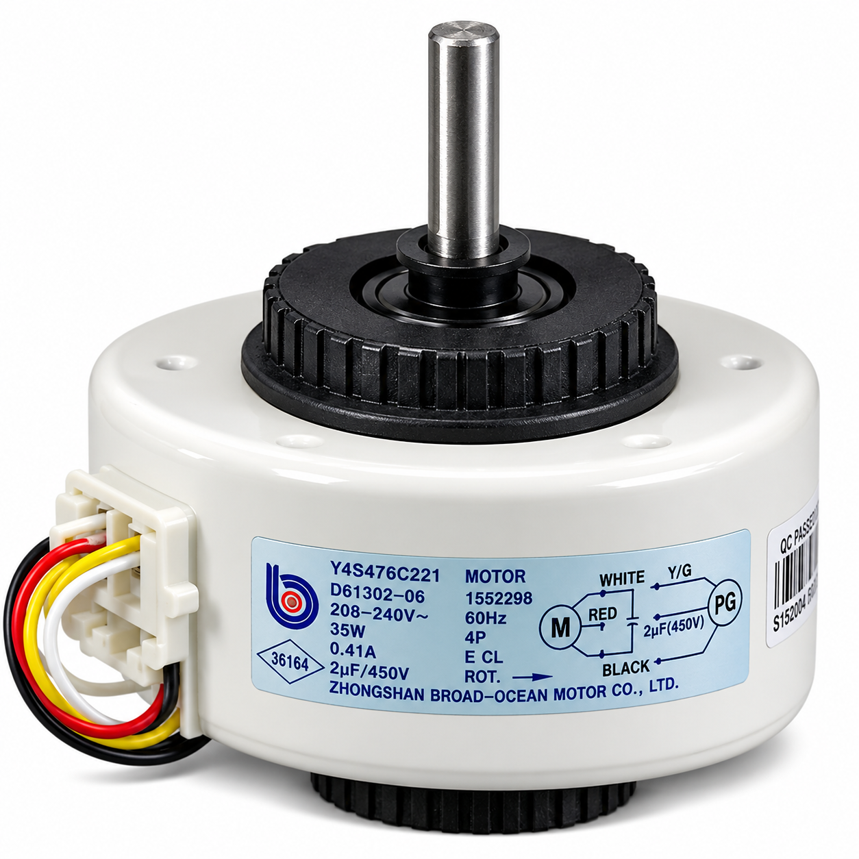 Motor Evaporador Minisplit Whirlpool,208/240V,4P,41A, 35W,Y4S476C221 - 1552298