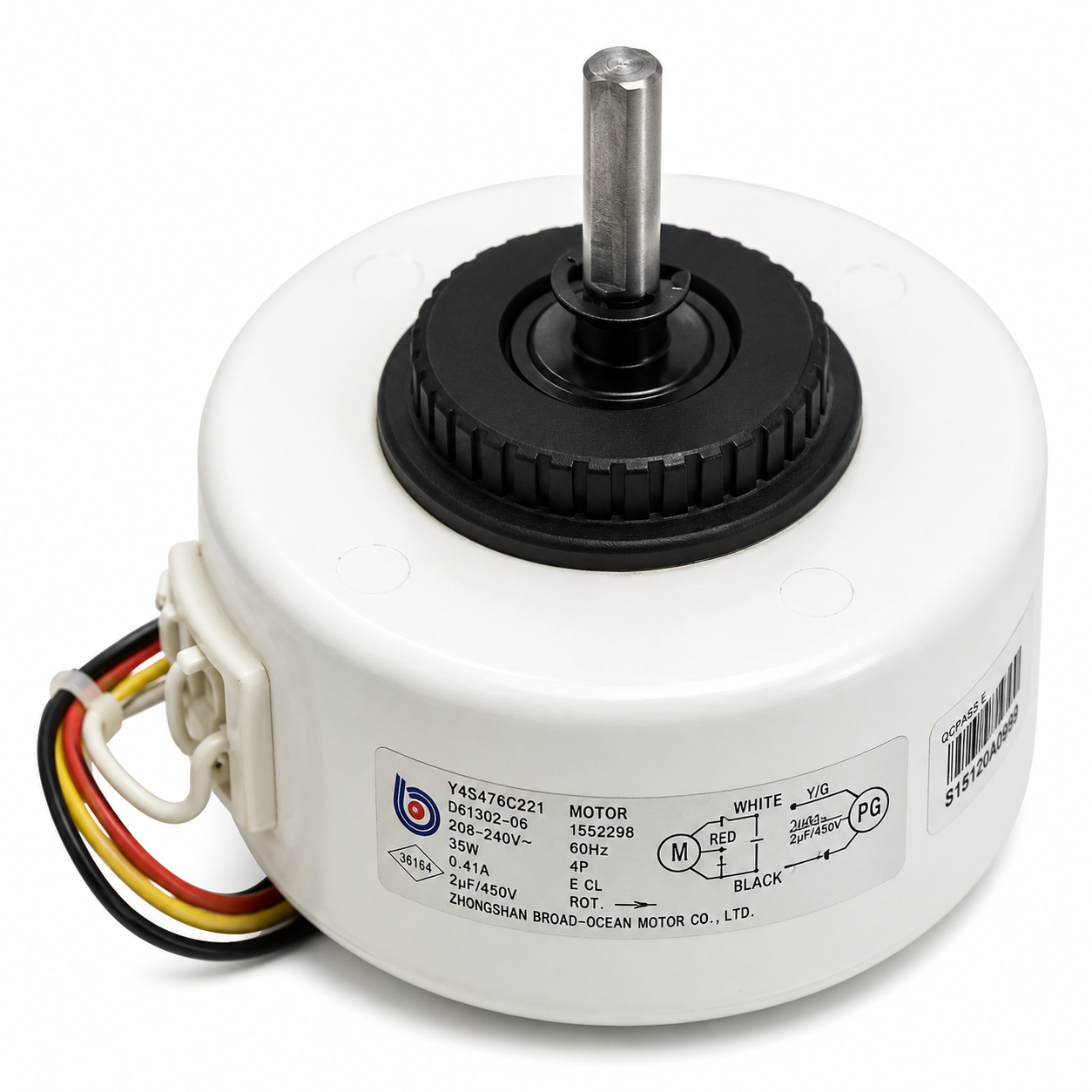 Motor Evaporador Minisplit Whirlpool,208/240V,4P,41A, 35W,Y4S476C221 - 1552298