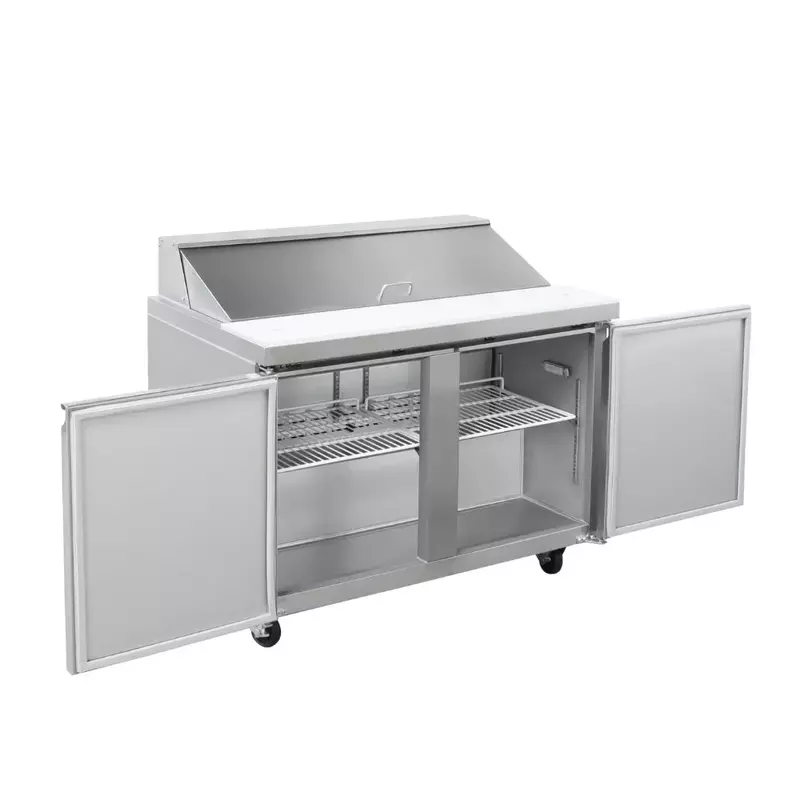 Mesa para ensaladas de 2 puertas 12.6 ft3