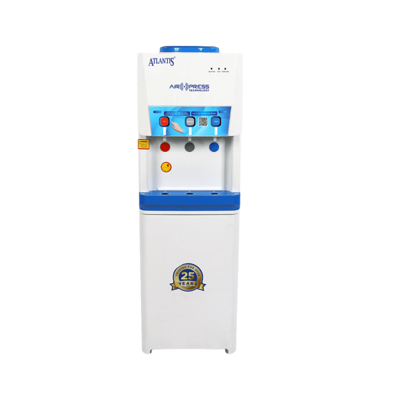 Front Look of Atlantis Air Press Touchless Water Dispenser. Front Look of Atlantis Air Press Touchless Water Dispenser.
