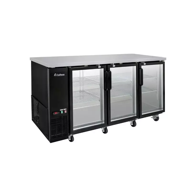 Refrigerador contrabarra 3 puertas de cristal 19 ft3